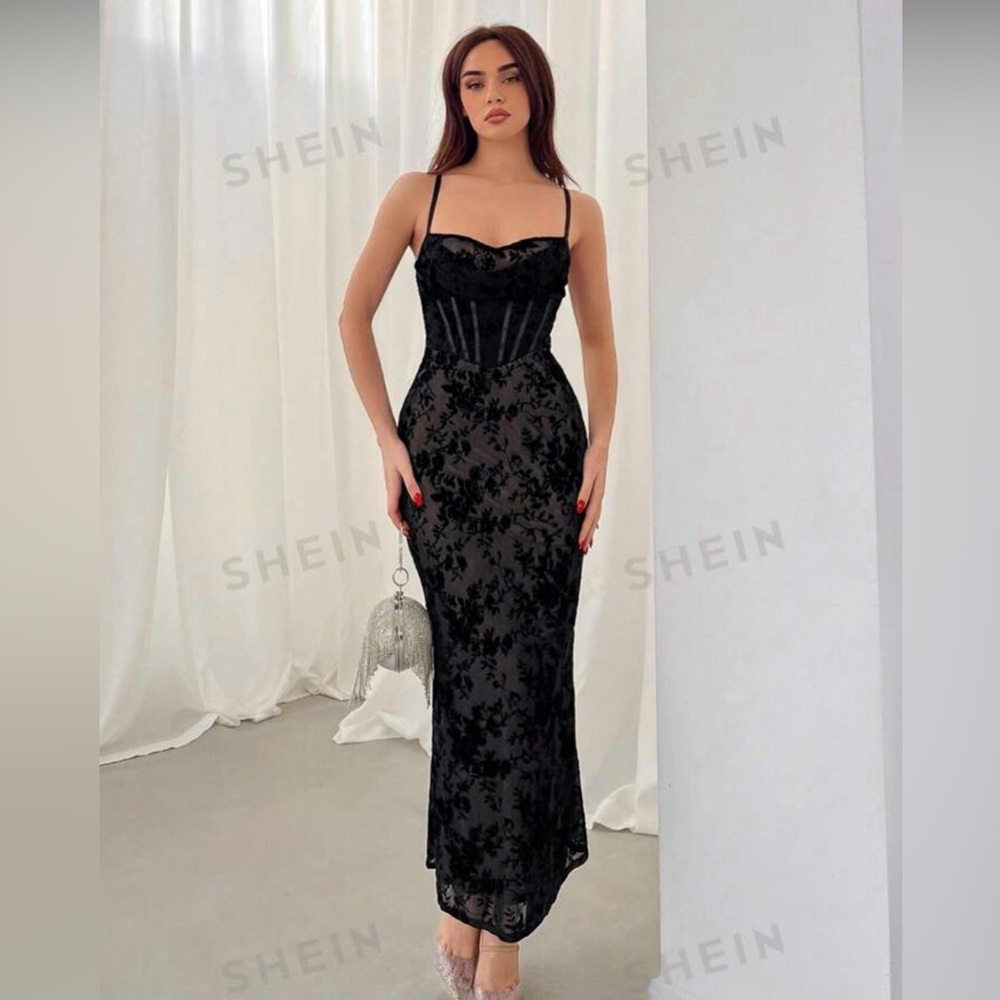 Brand new SHEIN black cocktail dress. Size L.